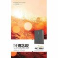 Omg The Message Deluxe Gift Bible, Charcoal Ascension & Blue Diamonds Leather OM3327556